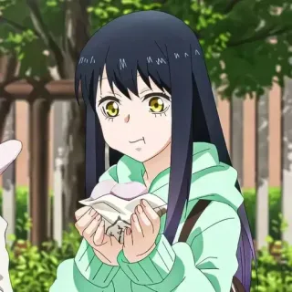 👻 Anime, Ragazza, Mangiare, Carina, Personaggio, Cibo telegram sticker