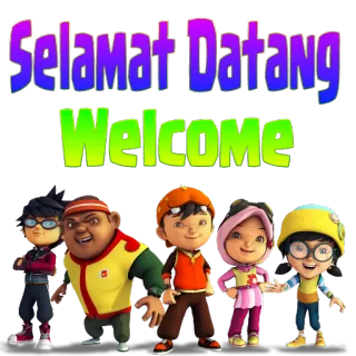 👏 Selamat Datang Welcome Cartoon, Willkommen, Figuren telegram sticker