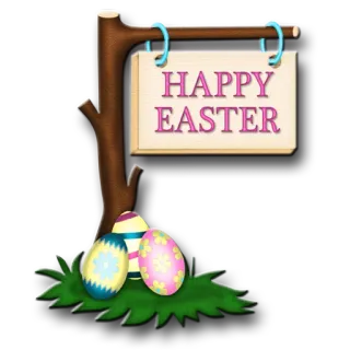🐣 HAPPY EASTER Пасха, праздник, знак, яйца, празднование, сезонный telegram sticker