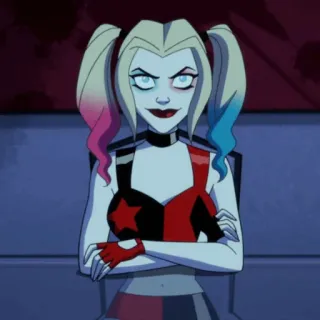 🎪 Harley Quinn 할리 퀸, DC 코믹스, 빌런, 여성 캐릭터, 안티 히어로 telegram sticker
