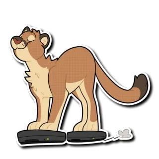 💨 kot, śmieszne, zwierzę, naklejka telegram sticker