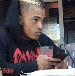 🖤 XXXTENTACION rapper, muzikant, artiest, portret telegram sticker
