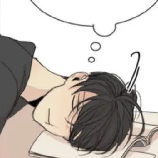 😩 dormire, stanco, anime, cartone animato, riposo, assonnato telegram sticker