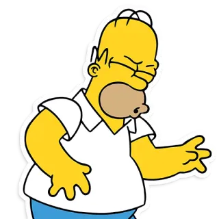 😅 Homer Simpson The Simpsons โฮเมอร์ ซิมป์สัน, เดอะซิมป์สันส์, การ์ตูน, แอนิเมชัน, รายการทีวี telegram sticker