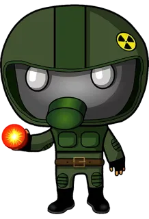⚠ Maschera antigas, Casco, Radiazioni, Nucleare, Protezione, Pericolo, Sicurezza telegram sticker