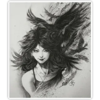 😐 Death Sandman 睡魔, 死亡, 哥特, 漫画, 尼尔·盖曼 telegram sticker