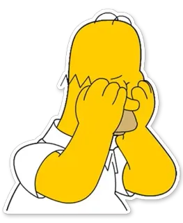 😣 Homer Simpson The Simpsons homer, simpson, die simpsons, cartoon, charakter, traurig telegram sticker