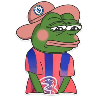🤗 Pepe the Frog CHELSEA FOOTBALL CLUB 페페, 개구리, 첼시, 축구, 밈, 슬픈, 만화 telegram sticker