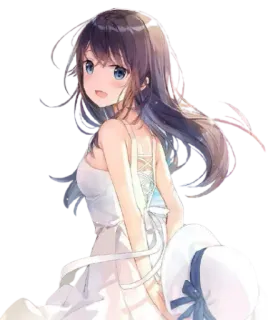 😊 Ragazza anime, Illustrazione, Cartone animato, Ritratto, Ragazza, Personaggio telegram sticker