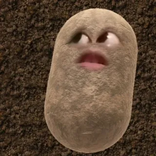 🥔 Kartoffel, lustig, Meme, Gemüse, Gesicht, Augen whatsapp sticker