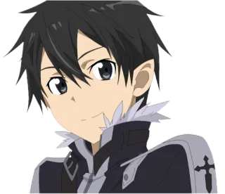 ⚔ Kirito Sword Art Online anime, character, fiction, sword art online, kirito telegram sticker