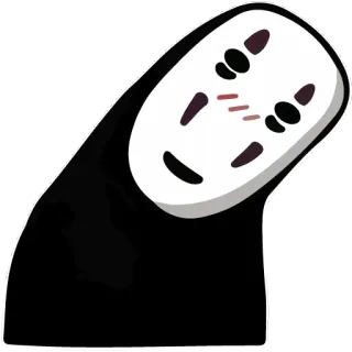 😊 No-Face Spirited Away a viagem de chihiro, sem rosto, ghibli, anime, kawaii, desenho animado telegram sticker