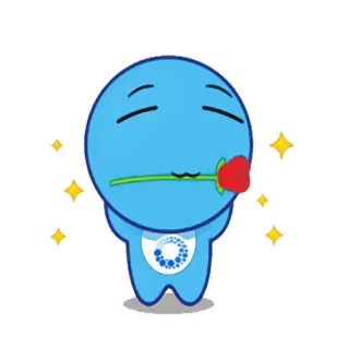 🌹 carino, cartone animato, blu, rosa, brillantini telegram sticker