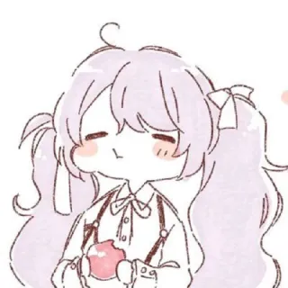 ❤️ anime, cute, girl, cartoon, drawing telegram sticker