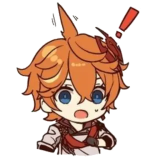😮 Tartaglia Genshin Impact Anime, Jeu, Tartaglia, Chibi, Genshin Impact, Personnage whatsapp sticker