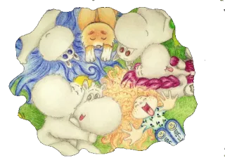 🤗 Moomin Moomin, kartun, keluarga, lucu, fantasi, Tove Jansson, unik whatsapp sticker