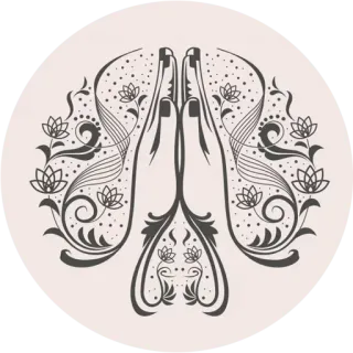 🙏 hands, prayer, meditation, lotus, spiritual, ornate, floral telegram sticker
