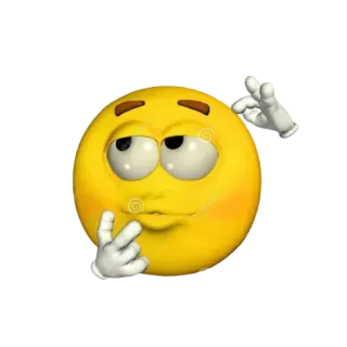 🤔 Emoji, Pensando, Confuso, Domanda, Insicuro, Rimuginando, Dubbio, Indeciso whatsapp sticker