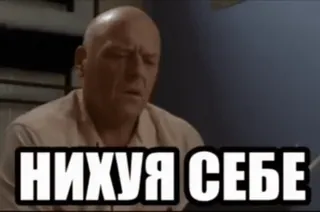 🌟 НИХУЯ СЕБЕ meme, russian, shocked, face, expression whatsapp sticker