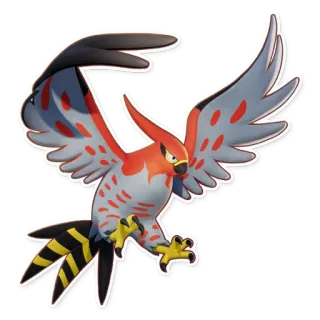 💨 Talonflame Pokemon Pokémon, Flambusard, oiseau, type Feu, type Vol, jeu vidéo telegram sticker