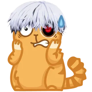 😥 Ken Kaneki Tokyo Ghoul 애니메이션, 만화, 구울, 판타지, 괴물 telegram sticker