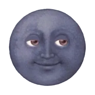 🌚 luna, faccia, sorriso, celeste, emoji, espressione telegram sticker