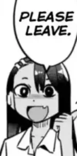 👍 Nagatoro Don't Toy with Me, Miss Nagatoro PLEASE LEAVE. Anime, Manga, Nagatoro, Wyraz twarzy, Proszę odejdź telegram sticker
