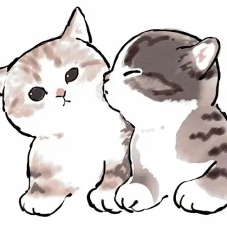 🥞 cats, kittens, cute, animals, watercolor telegram sticker