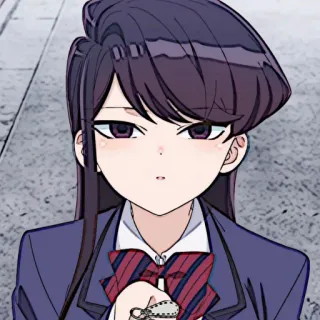 🧬 Komi Shouko Komi Can't Communicate Anime, Manga, Komi Can't Communicate, Komi Shouko, Uniforme scolaire, Mignon, Fille anime whatsapp sticker