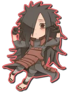 ✌ Madara Uchiha Naruto Anime, Naruto, Madara Uchiha, Chibi, Sticker telegram sticker