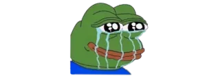 😭 Pepe Pepe, frog, meme, crying, sad telegram sticker