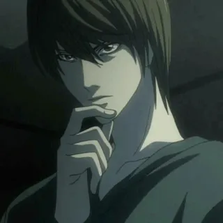 ⚖ Light Yagami Death Note Anime, Death Note, Light Yagami, Manga, Réflexion telegram sticker