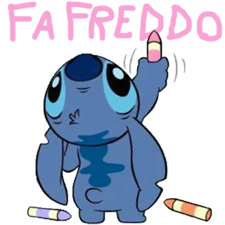 🐨 Stitch FAHRENHEIT cartoon, alien, stitch, cute, character, crayon telegram sticker