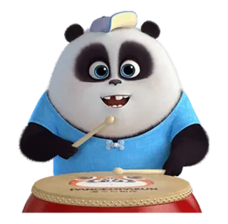 🥁 PANGCHOPAKUN Panda, Dibujos animados, Baterista, Mono, Animal, Música whatsapp sticker