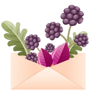 💌 envelope, amora, flor, carta, planta, natureza telegram sticker