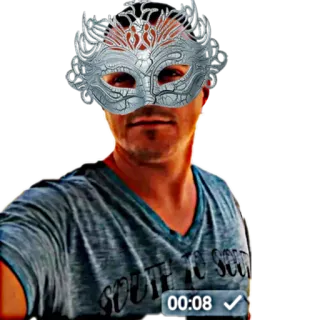 💃 SOUTH TO SEEC man, mask, selfie, portrait, masquerade, face telegram sticker