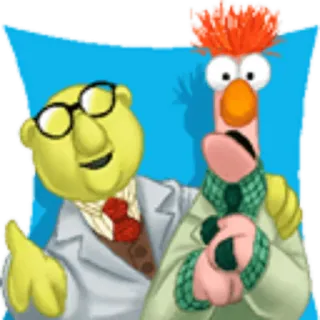 👬 Beaker The Muppets Muppets, Beaker, Dr. Bunsen Honeydew, cartoon telegram sticker