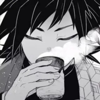 🕳 Giyu Tomioka Demon Slayer Anime, Demon Slayer, Giyu Tomioka, Manga, Bere, Tè telegram sticker