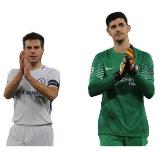 👏 Футбол, Футбол, Спортсмены, Спорт, Челси ФК, Куртуа, Аспиликуэта telegram sticker
