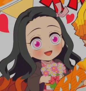 😀 Nezuko Kamado Demon Slayer Anime, Nezuko, süß, Demon Slayer, Manga whatsapp sticker
