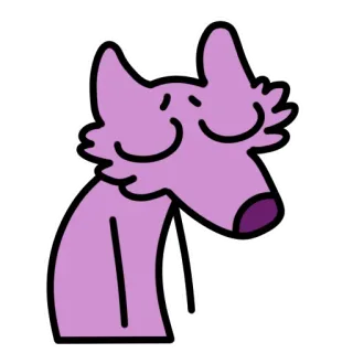 😔 chien, animal, mignon, dessin animé, autocollant, mammifère telegram sticker