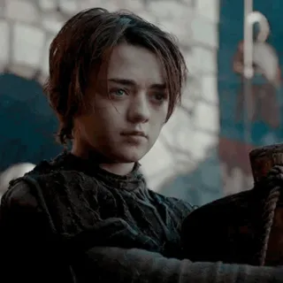 😐 Arya Stark Game of Thrones arya stark, game of thrones, portrait, maisie williams, fantaisie telegram sticker
