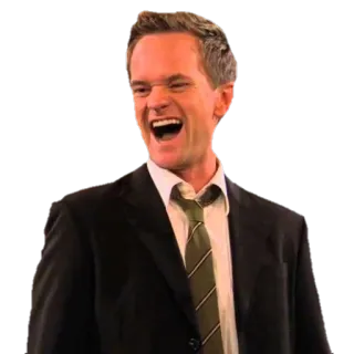 😆 Barney Stinson How I Met Your Mother divertente, abito, serie tv, ridere, cravatta telegram sticker