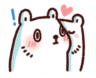 😍 urso, fofo, amor, kawaii, animal whatsapp sticker
