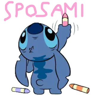 🐨 Stitch cartoon, character, Stitch, cute, fan art telegram sticker
