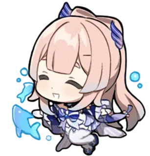 🐬 Sangonomiya Kokomi Genshin Impact anime, video game, genshin impact, kokomi, character, cute, chibi telegram sticker