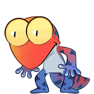 😳 Frosch, Cartoon, Aufkleber, lustig, Tier, Figur, Amphibie telegram sticker