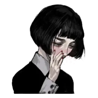 😢 Anime, Manga, Meisje, Verdrietig, Emotioneel, Vrouw telegram sticker