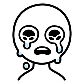 🤔 crying, sad, emotion, tears, face, emoji, expression telegram sticker