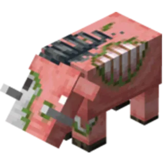 🧟‍♂️ Minecraft cochon, zombie, minecraft, créature, monstre whatsapp sticker